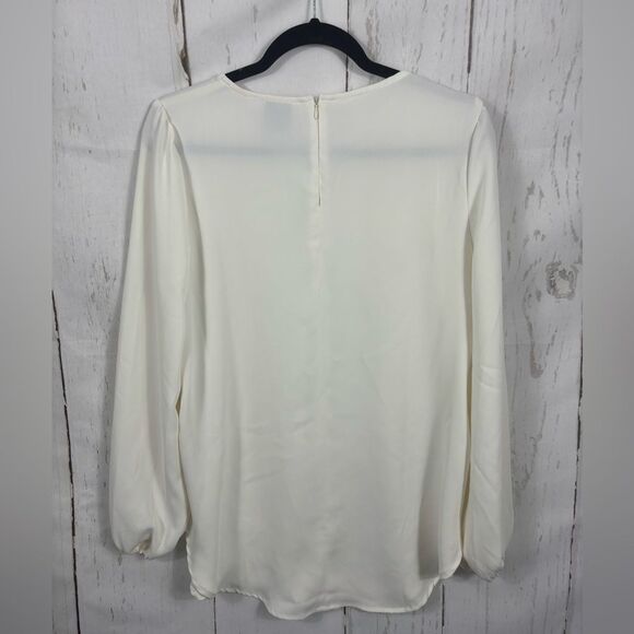 Elie Tahari Elegant Women’s Keyhole Blouse Tunic Longsleeve - Picture 6 of 6